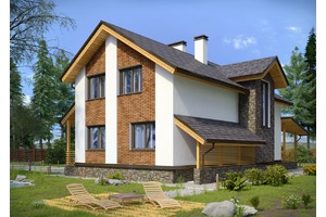 Фасад проект деревянного дома родные просторы