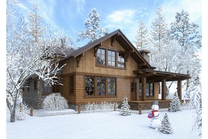 Фасад проект каркасного деревянного дома аляска