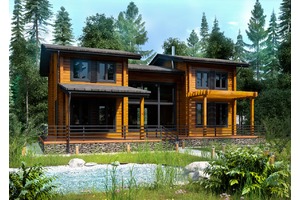 Фасад проект деревянного дома wooden house