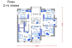 План проект двухэтажного дома артурио