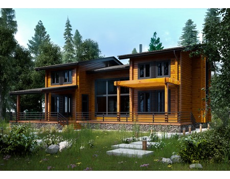 Проект деревянного дома Wooden House